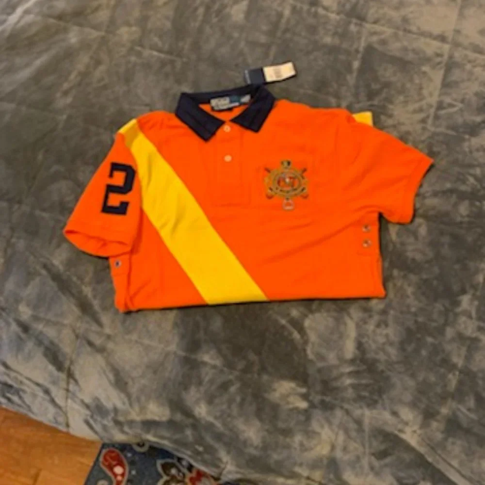 Polo by Ralph Lauren Orange and yellow sash 381 bleeker crest